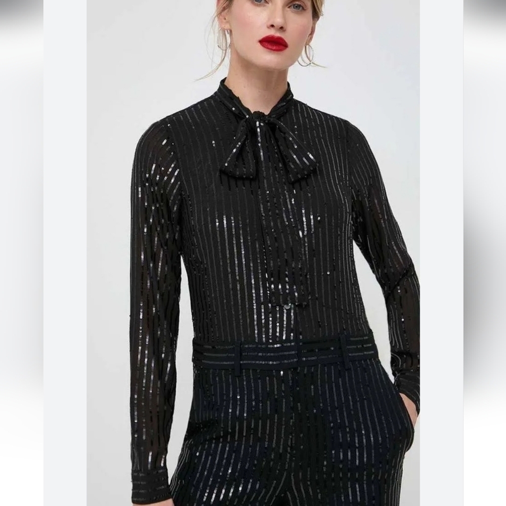 Michael Kors Black Sequin Jumpsuit - Picture 11 of 15